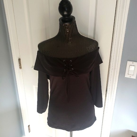 🏝3for$25 Knit Off the Shoulder Shirt - Picture 2 of 5